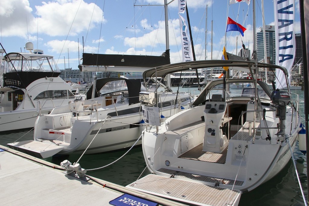 Busfield Marine Brokers have two Bavarias on display - 2012 Auckland On the Water Boat Show © Richard Gladwell www.photosport.co.nz